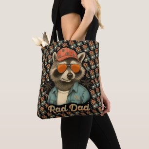 Rad Dad Funny Happy Father's Day Vintage Tote Bag