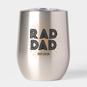 Rad Dad Kid's Gift To Father Black Typography 