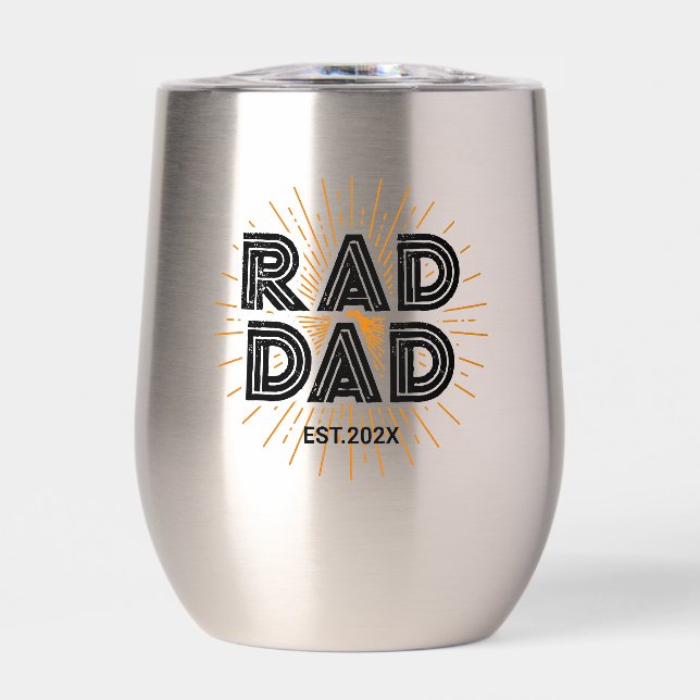 Rad Dad Kid's Gift To Father Black Typography  (Front)