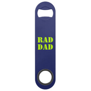 Rad Dad neon green navy blue modern typography
