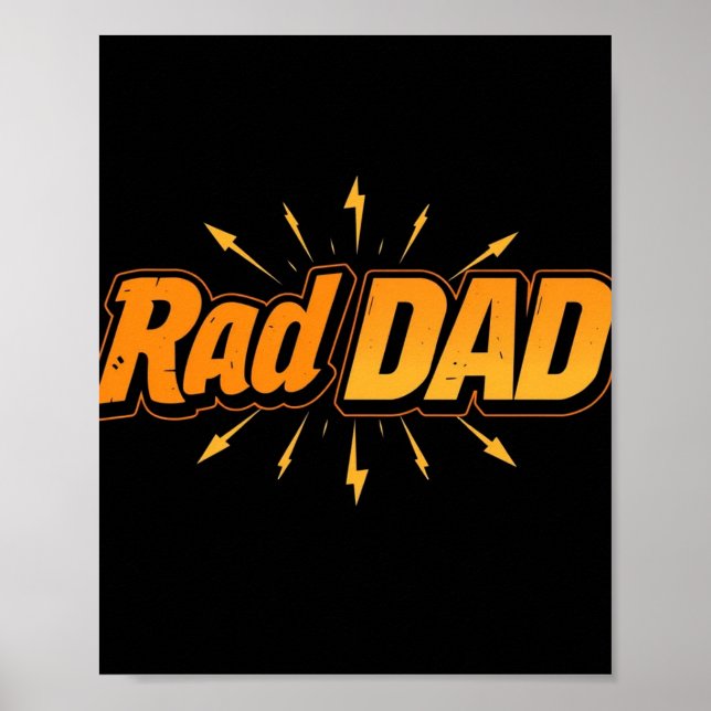 Rad Dad Poster – Cool Father's Day Gift  (Front)
