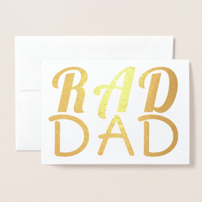 RAD DAD | Real Gold Foil | Custom Text Card (Front With Envelope)