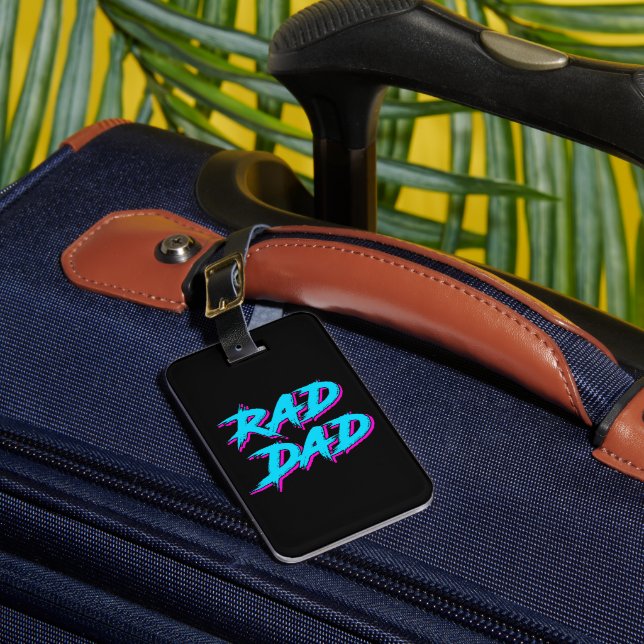 Rad Dad Retro 80's Luggage Tag (Front Insitu 1)