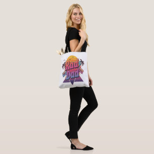 Rad Dad – Retro 80s Neon Style for Cool Fathers Tote Bag