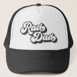 Rad Dad Retro Type | Grey Trucker Hat<br><div class="desc">This cap features the text Rad Dad in a Retro typeface. The colour scheme is grey but additional colours are available in our zazzle shop. Customise your message for Father's Day or even Dad's birthday.</div>