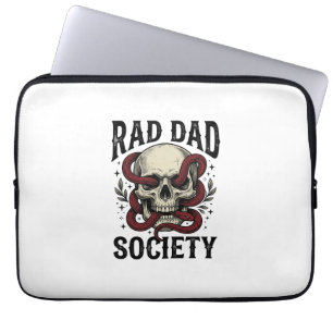 Rad Dad Society Vintage Skull Snake Shirt Design_1 Laptop Sleeve