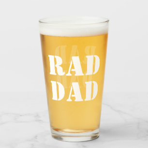 Rad Dad white modern typography cool Glass