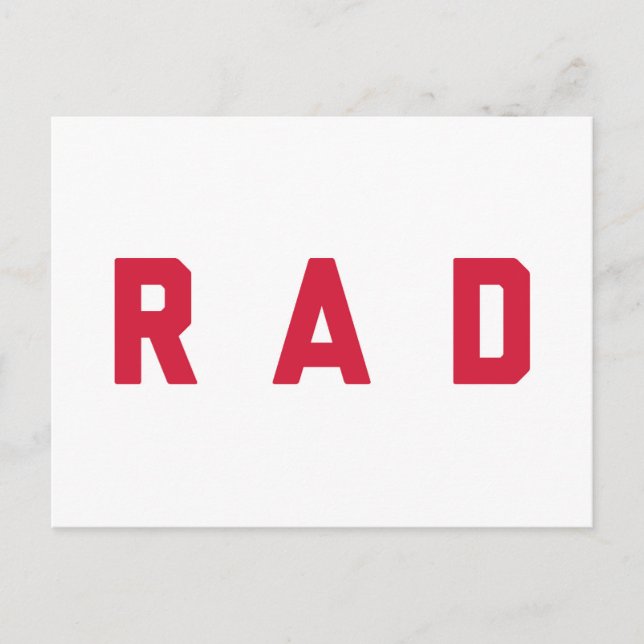 Rad Funny Quote Postcard (Front)