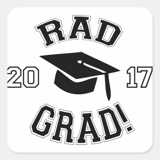 Rad Grad 2017 Square Sticker (Front)