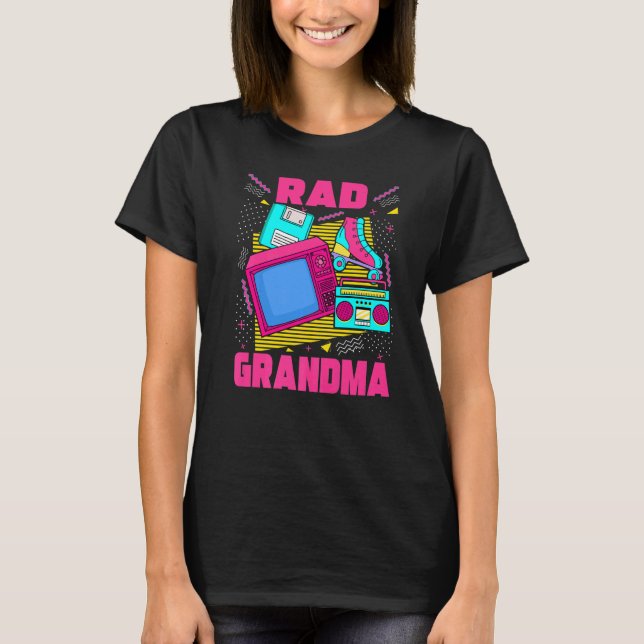 Rad Grandma 90s Aesthetic Nostalgia 1990's Retro G T-Shirt (Front)