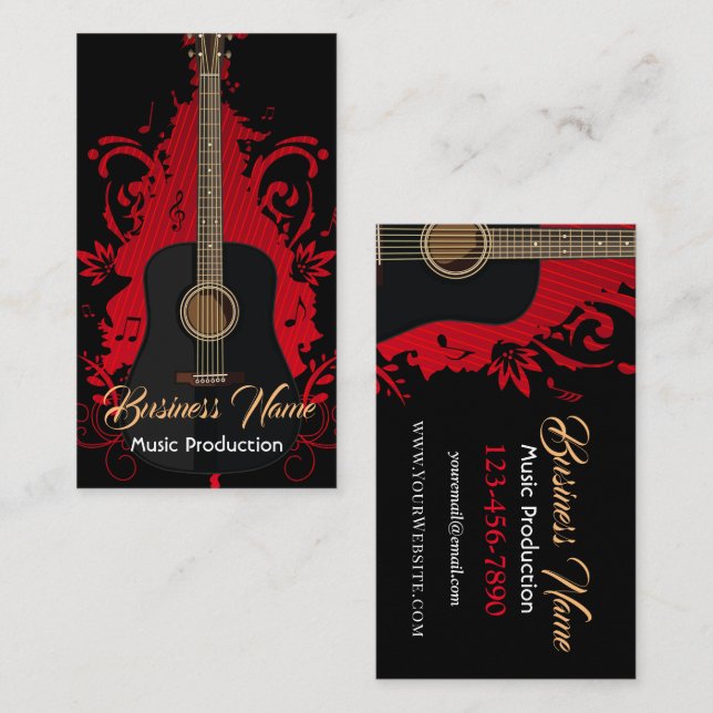 Rad Guitar Business Card (Front/Back)