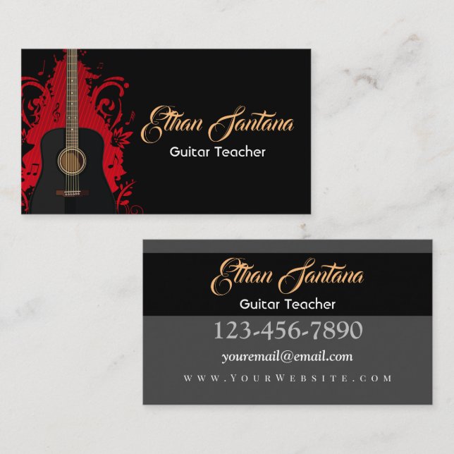 Rad Guitar Business Card (Front/Back)