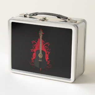 Rad Guitar Metal Lunch Box