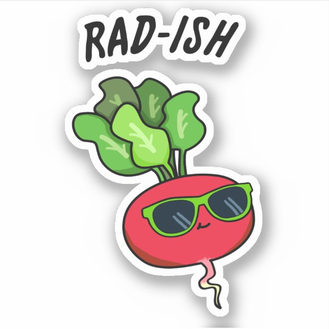 Rad-ish Funny Vegetable Radish Pun  (Front)