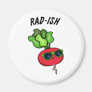 Rad-ish Funny Vegetable Radish Pun  Magnet
