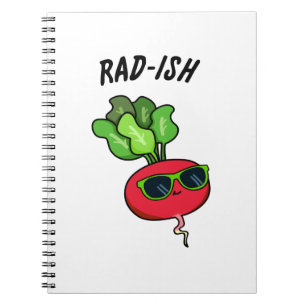 Rad-ish Funny Veggie Radish Pun Notebook