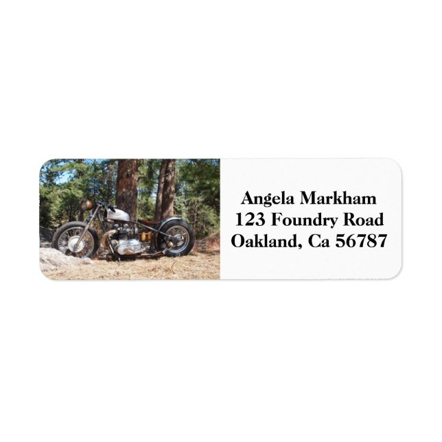 Rad Motorcycle Biker Custom Address Labels (Front)