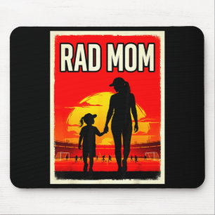 Rad mum mother and daughter soccer mum sunset mouse mat