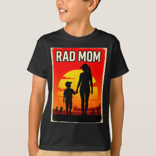 Rad mum mother and son soccer mum sunset  T-Shirt