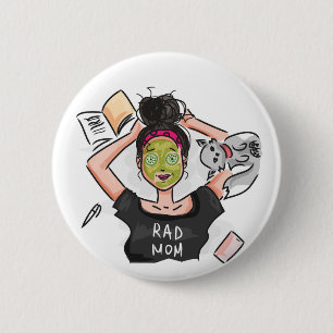 Rad Mum's Relaxing Day Off 6 Cm Round Badge