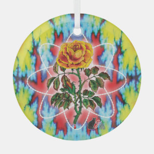 Rad Rad Rose  Glass Tree Decoration