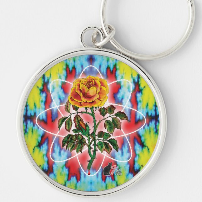 Rad Rad Rose  Keychain (Front)