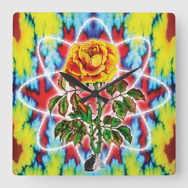 Rad Rad Rose Wall Clock (Front)