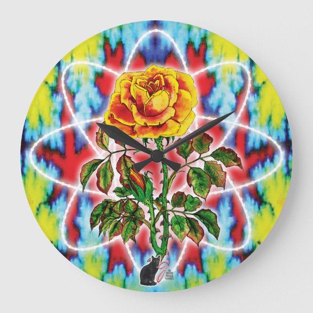 Rad Rad Rose Wall Clock (Front)