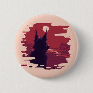 Rad Red Bootons 6 Cm Round Badge