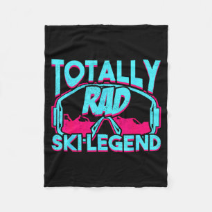 Rad ski legend retro vintage 80s 90s skiing outfit fleece blanket