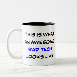 rad tech, awesome Two-Tone coffee mug