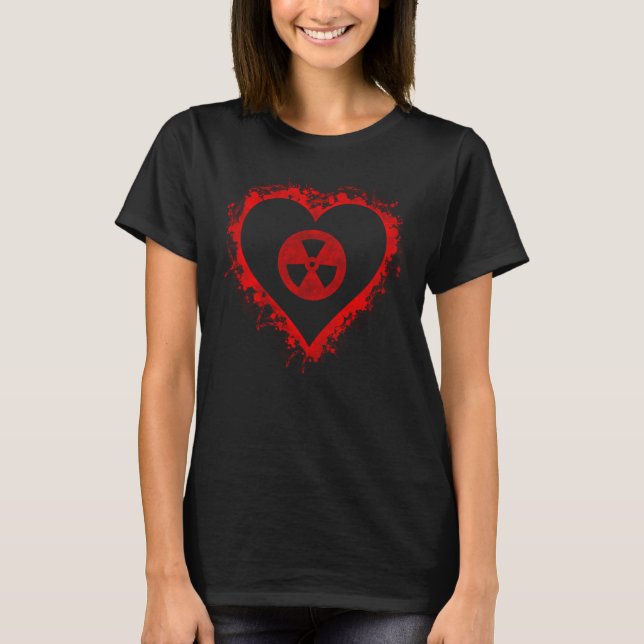 Rad Tech Heart Valentines Day Radiology Technician T-Shirt (Front)