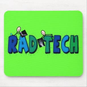 Rad Tech With Stick People and Xrays Design Mouse Mat