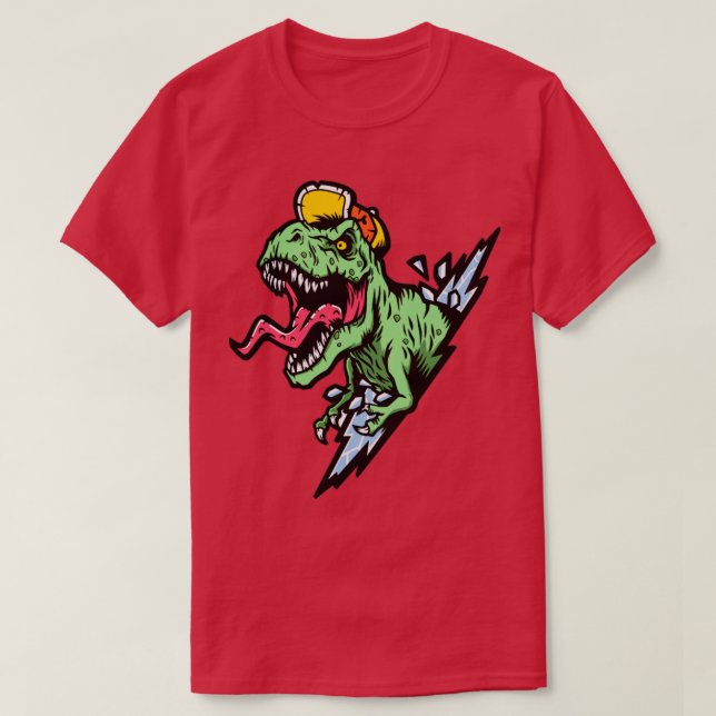 Rad TRex Tearing Through T-Shirt (Design Front)