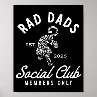 Rad Vintage Dad Est 2026 Fathers Day Dad Life Poster