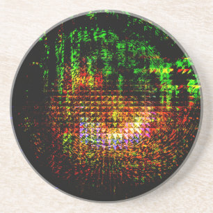 radar kaleidoscope pattern coaster