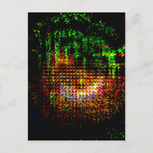 radar kaleidoscope pattern postcard