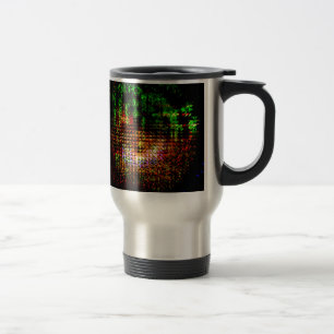 radar kaleidoscope pattern travel mug
