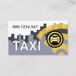 Radar Radio Signal Calling Taxi Cab Business Card