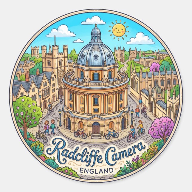 Radcliffe Camera England Classic Round Sticker (Front)
