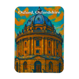 Radcliffe Camera in Oxford Gouache Painting Magnet