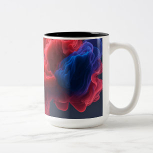 Rade & Tha Smoke Modern Abstract Two-Tone Coffee Mug