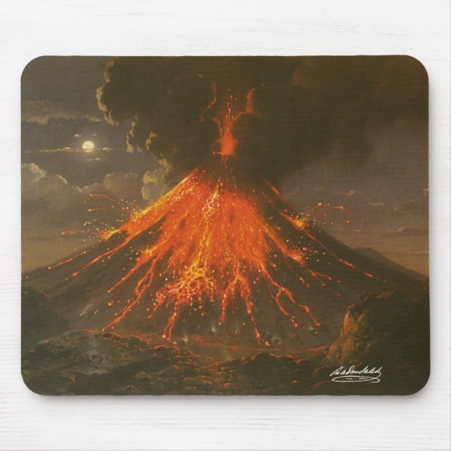 Raden Saleh® Muismat "Mount Merapi on Java" Mouse Mat (Front)