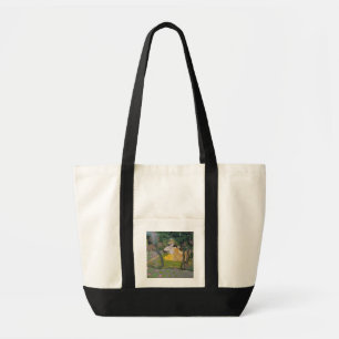 Radha and Krishna embrace in a grove of flowering Tote Bag