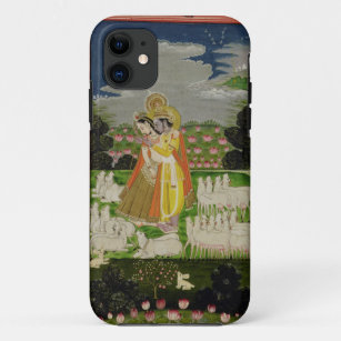 Radha and Krishna embrace in an idealised landscap Case-Mate iPhone Case