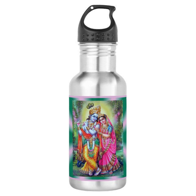Radha and Krishna water bottle (Front)