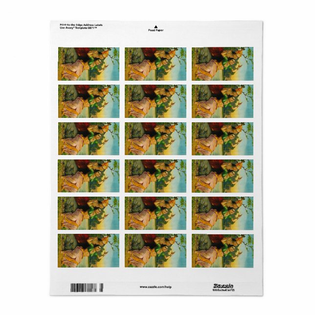 Radha Bilas by Raja Ravi Varma Label (Full Sheet)