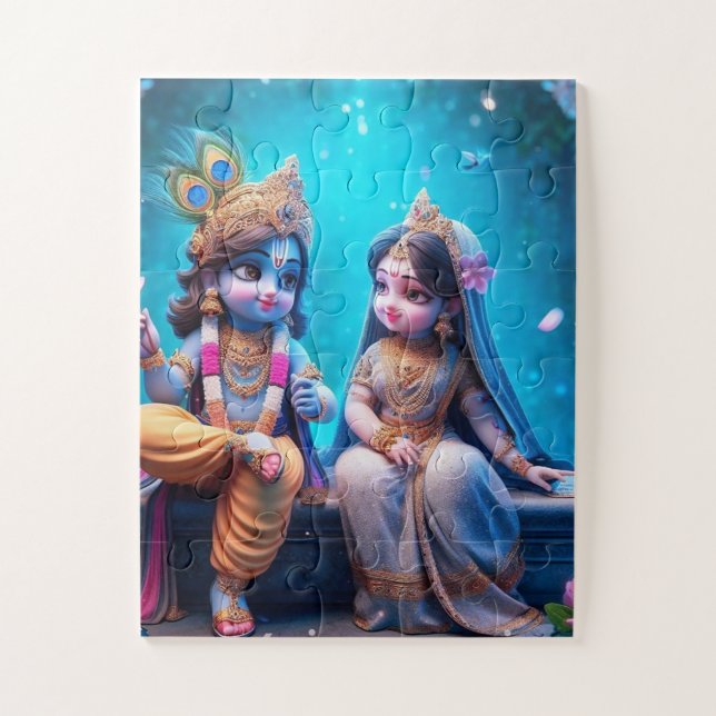 Radha Krishana zigsaw puzzle  (Vertical)