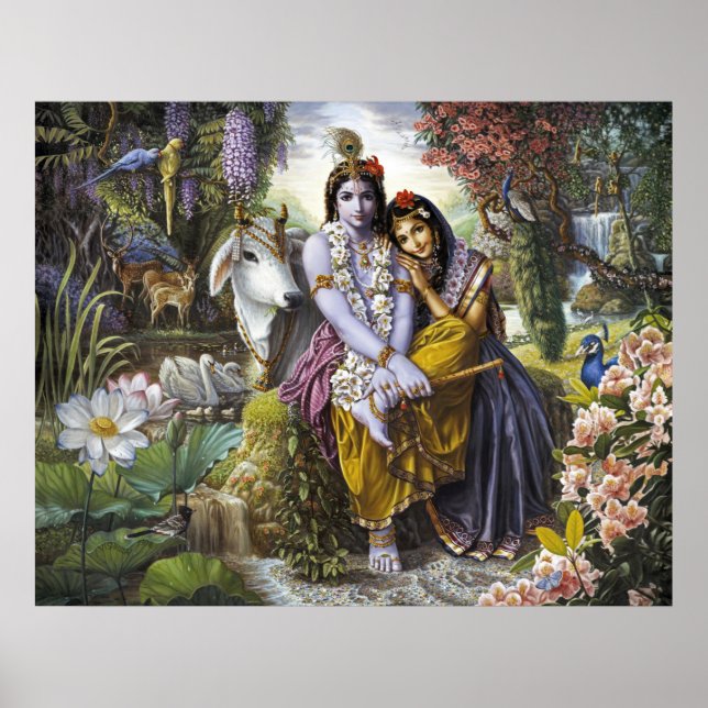 Radha Krishna All-Attractive Couple poster print (Front)