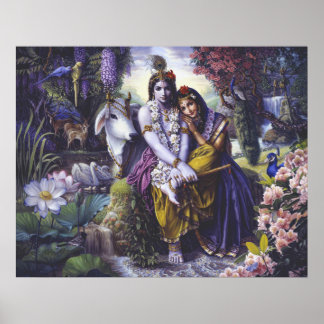 Radha Krishna All-Attractive Couple poster print